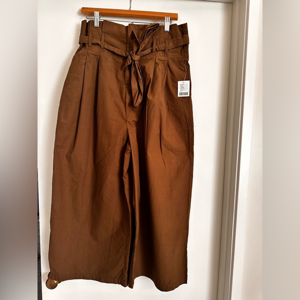 NWT Urban Outfitters Paper Bag Pants in Moss Green